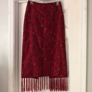 [Lillie Rubin] embroidered skirt